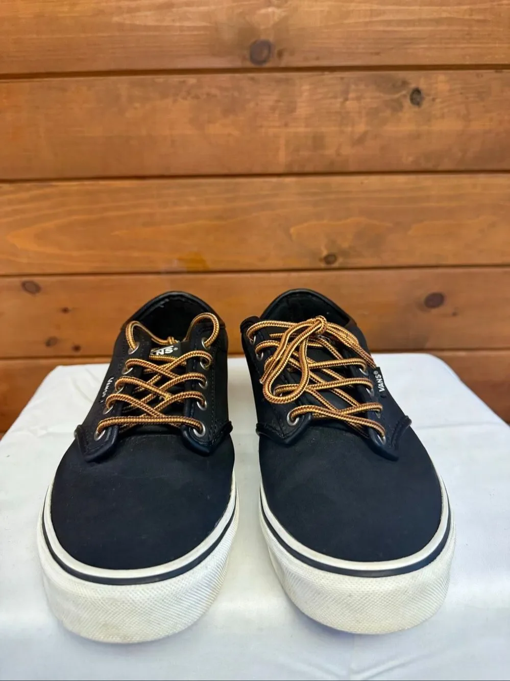 Vans Men’s  Atwood Leather Black  Sneakers  Sz 9